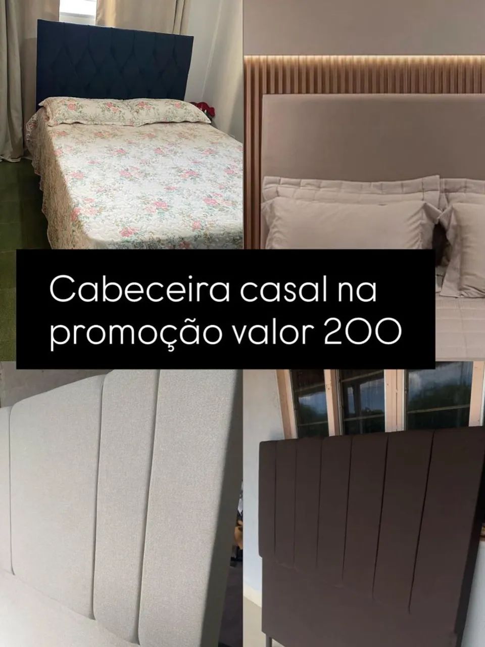Linda cabeceira de cama estofada na cor rosa, com design moderno e elegante.