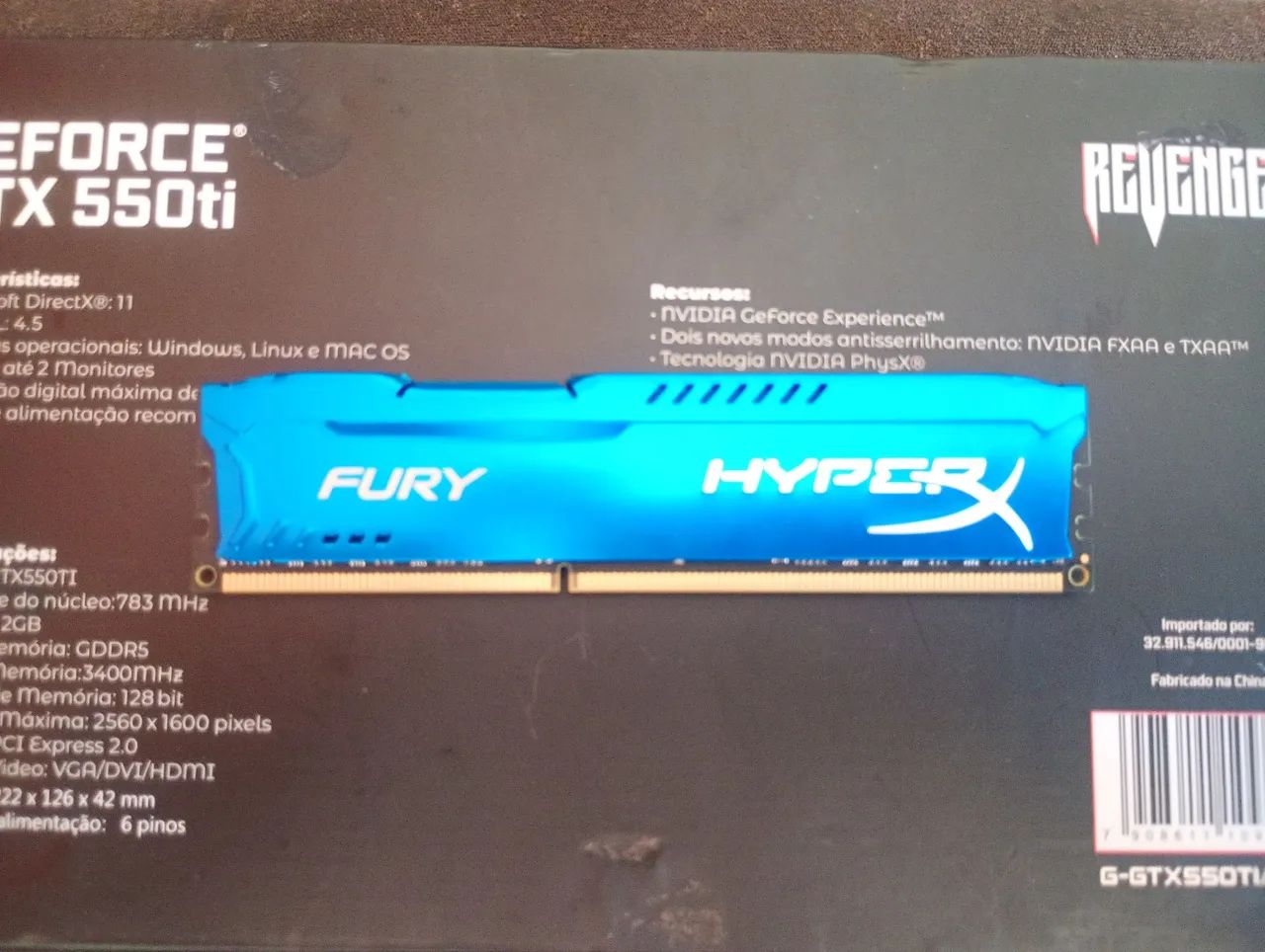 Memória RAM Kingston 8GB DDR3 Azul - Funcionando - Foto 2