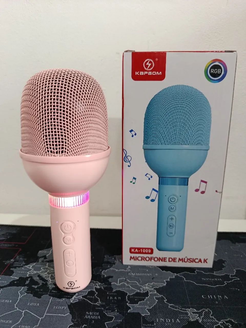 Microfone karaokê via bluetooth com led / MEGA PROMOÇÃO  - Foto 3