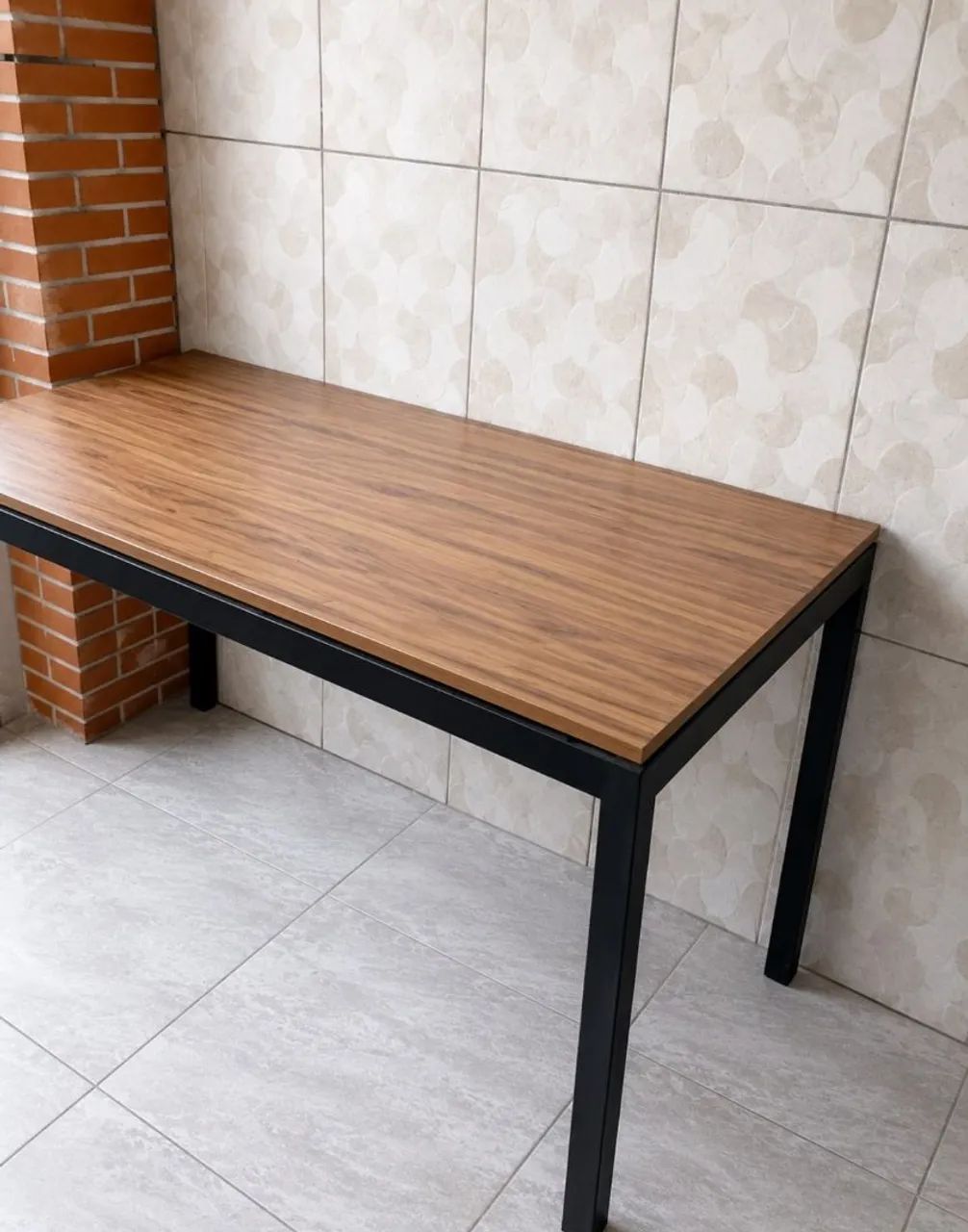 Mesa Industrial Premium com Tampo Amadeirado - Foto 2