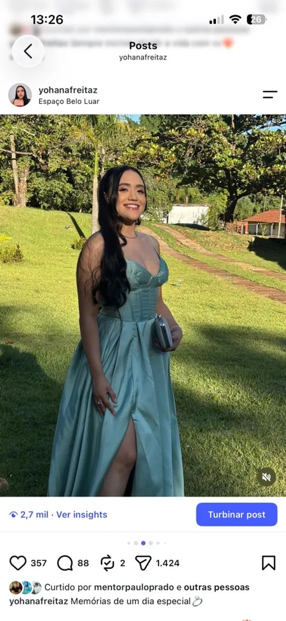 Vestido festa verde menta  - Foto 3