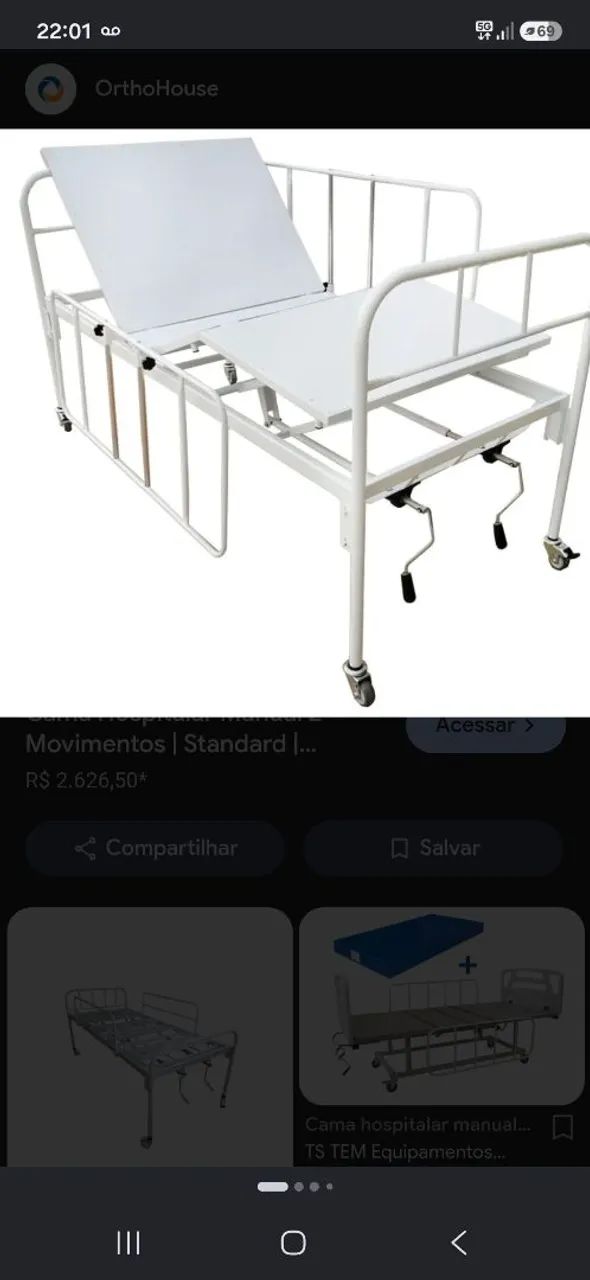 Cama hospitalar manual nova - Foto 2