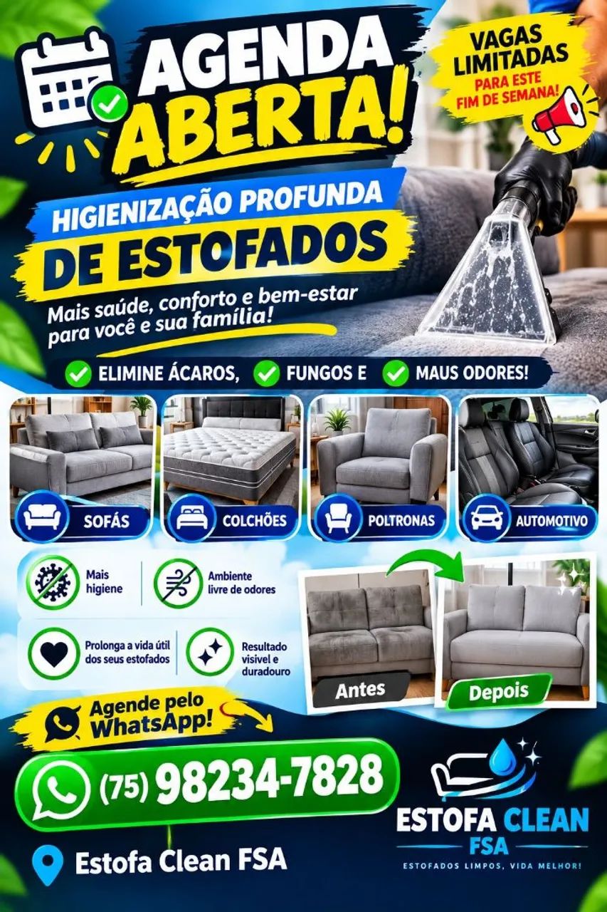 HIGIENIZAÇÃO de sofa 