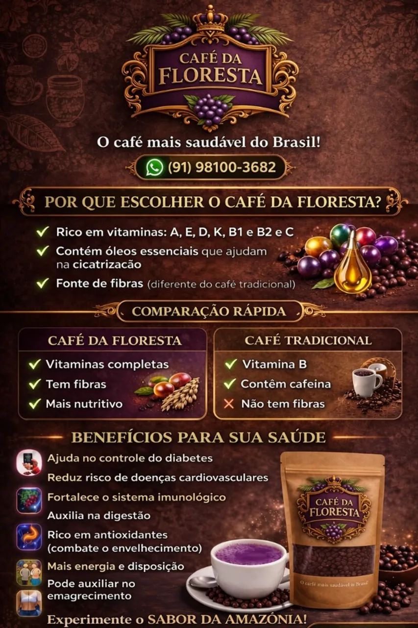 Café de Açaí 100% Natural - Foto 5