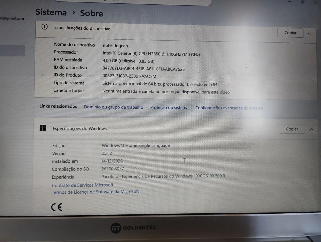 Notebook goldentec - Foto 3