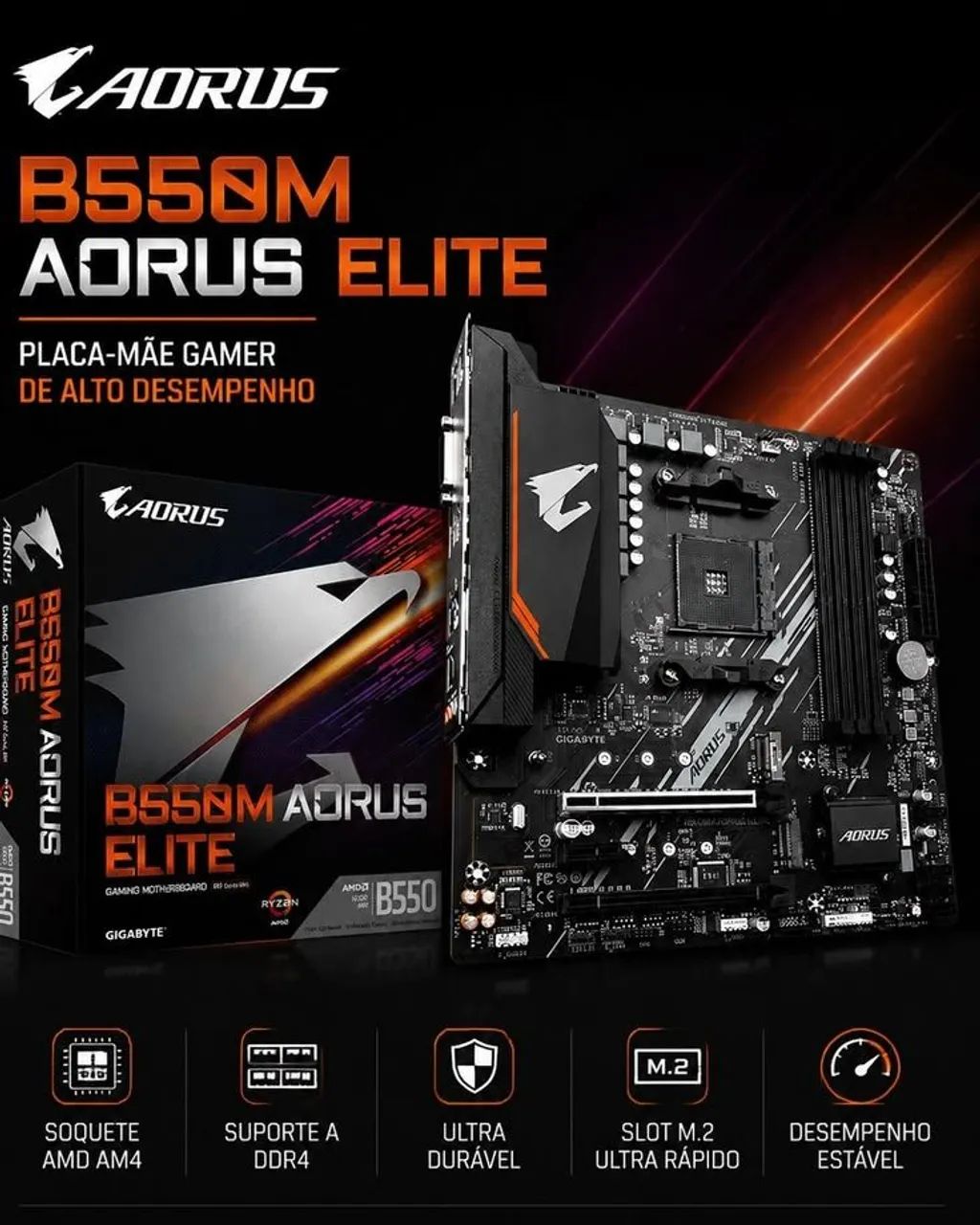 Placa mãe B550M AORUS ELITE