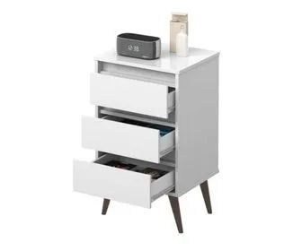 Mesa de Cabeceira Retrô Wood 3 Gavetas - (Promoção)!! - Foto 4