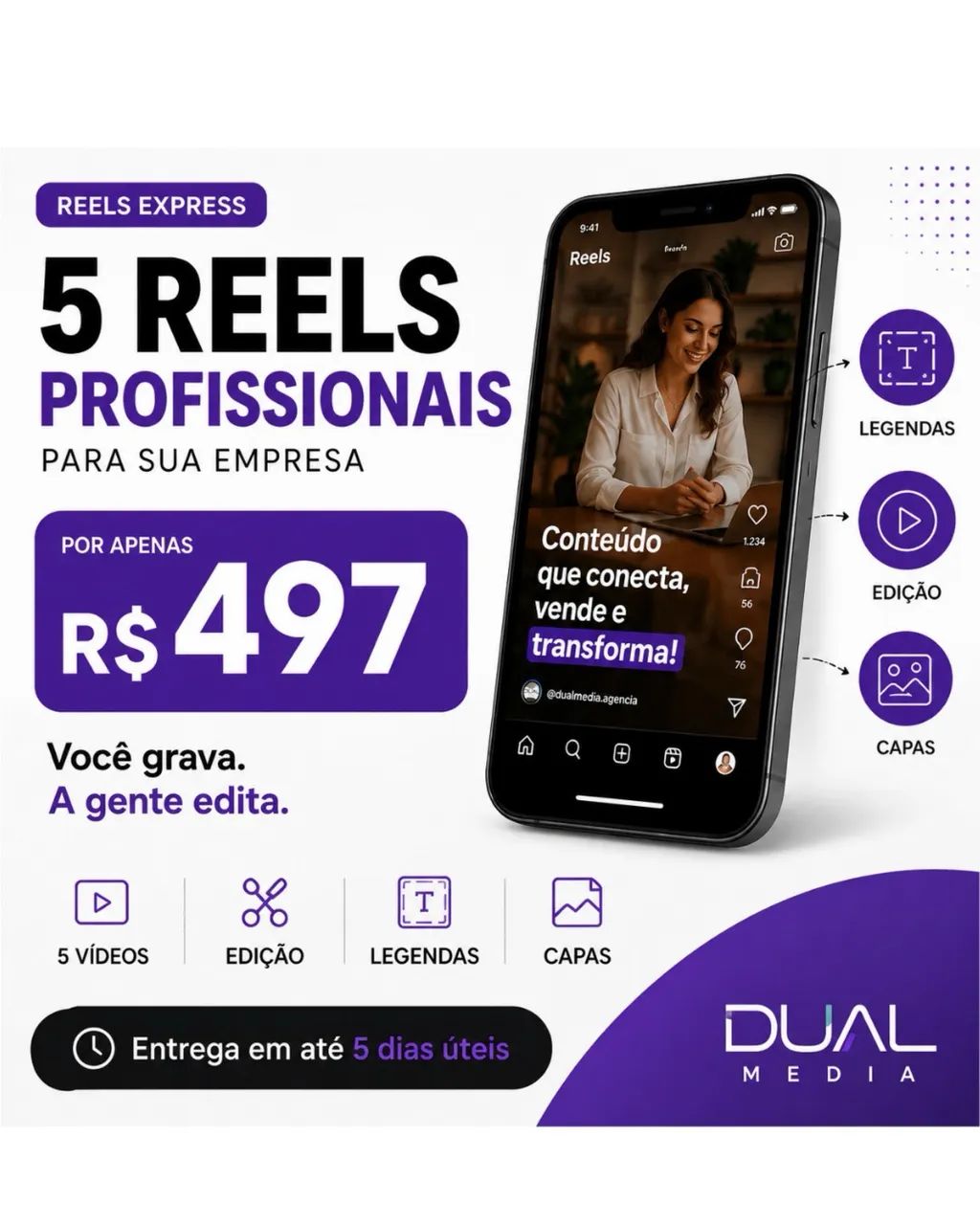  5 REELS PROFISSIONAIS PARA SUA EMPRESA ? R$497  - Foto 2