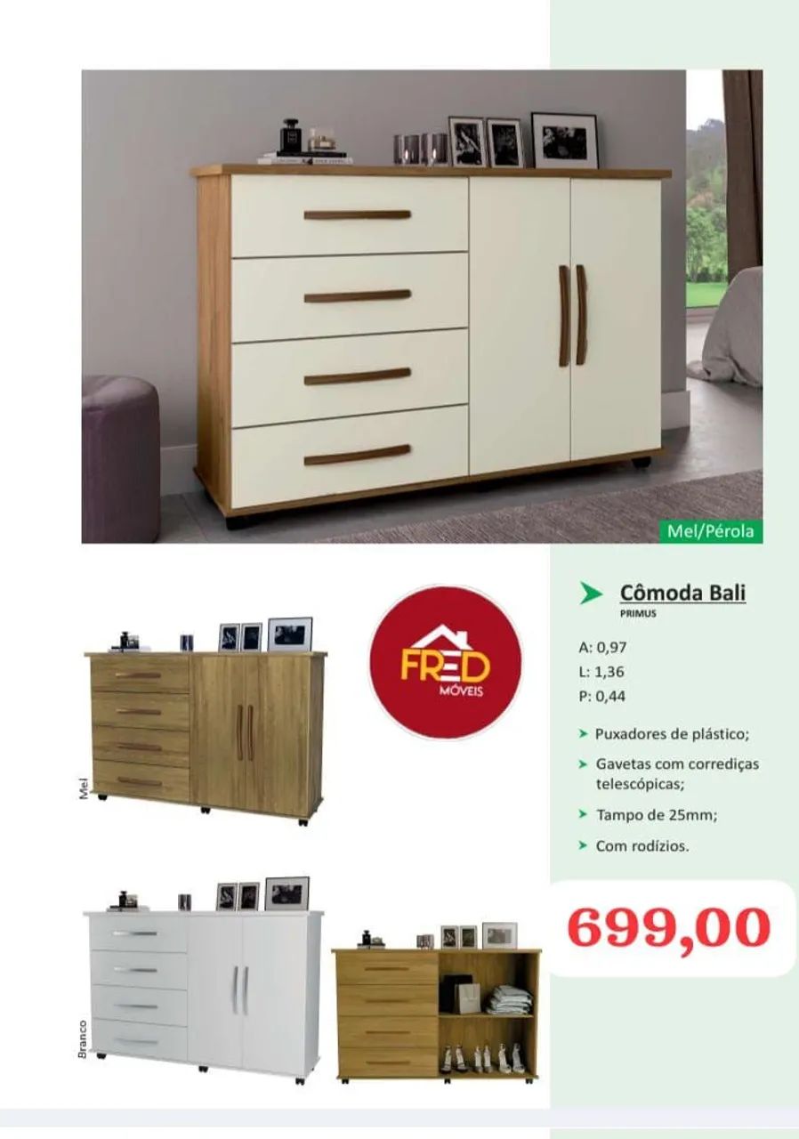 Cômoda Bali , entrega e monta, super promoção 