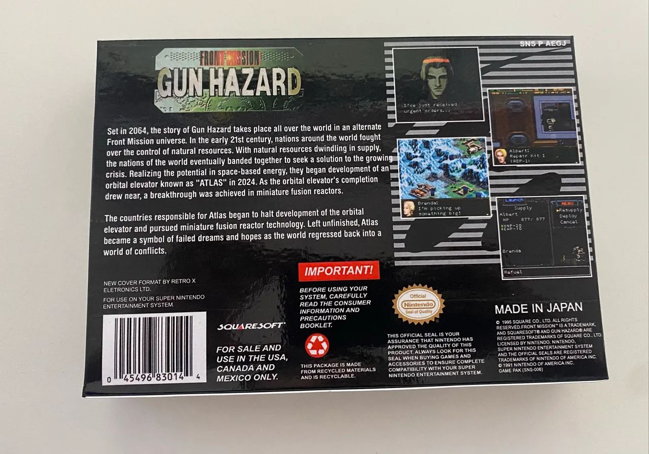 Front Mission - Gun Hazard (SNES) - Paralelo - Jogos de Vídeo Game