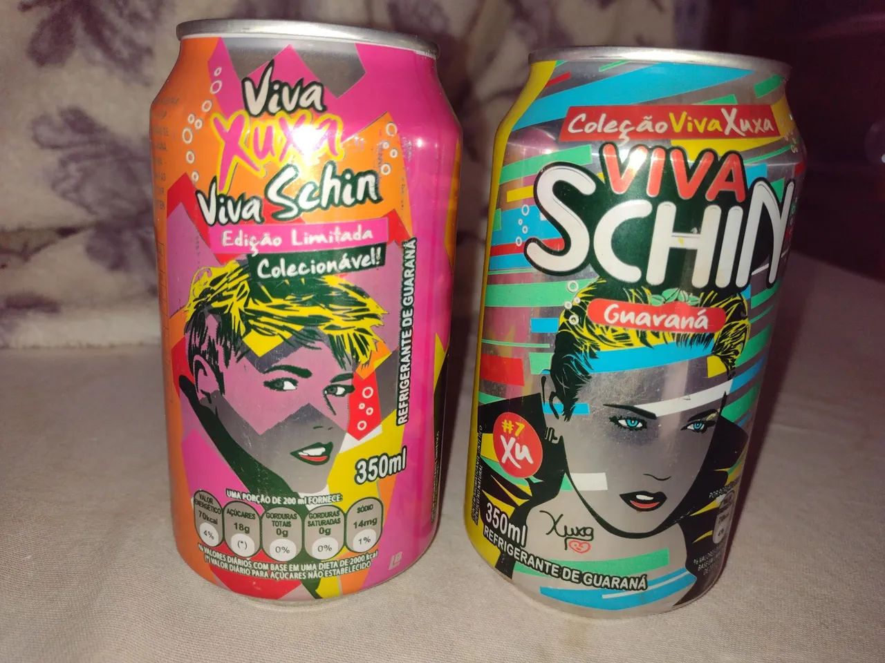 Lotes de 2 latas refrigerantes da xuxa