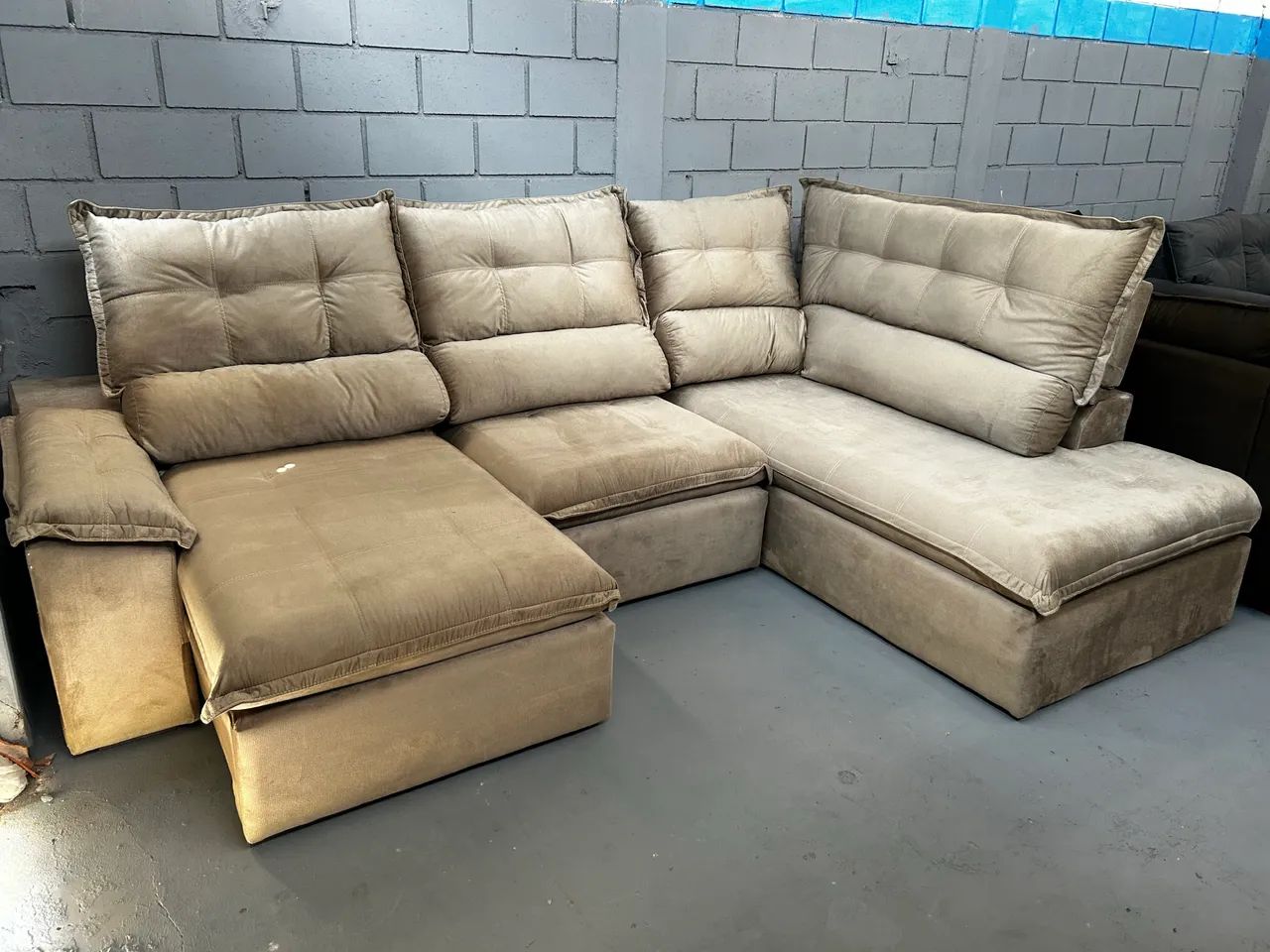 Sofá de Canto GIGANTE Retrátil e Reclinável ( Direto da Fábrica )  418478290780170242