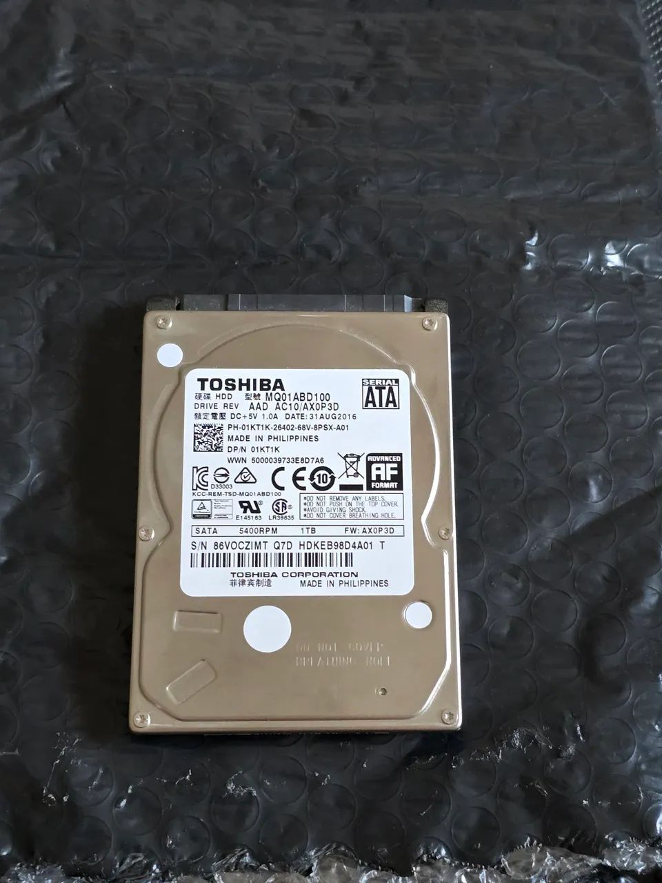HD 1TB TOSHIBA SAUDÁVEL