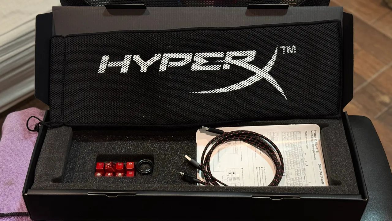 Teclado HyperX Alloy FPS Mecânico Cherry MX Red - usado - Foto 4