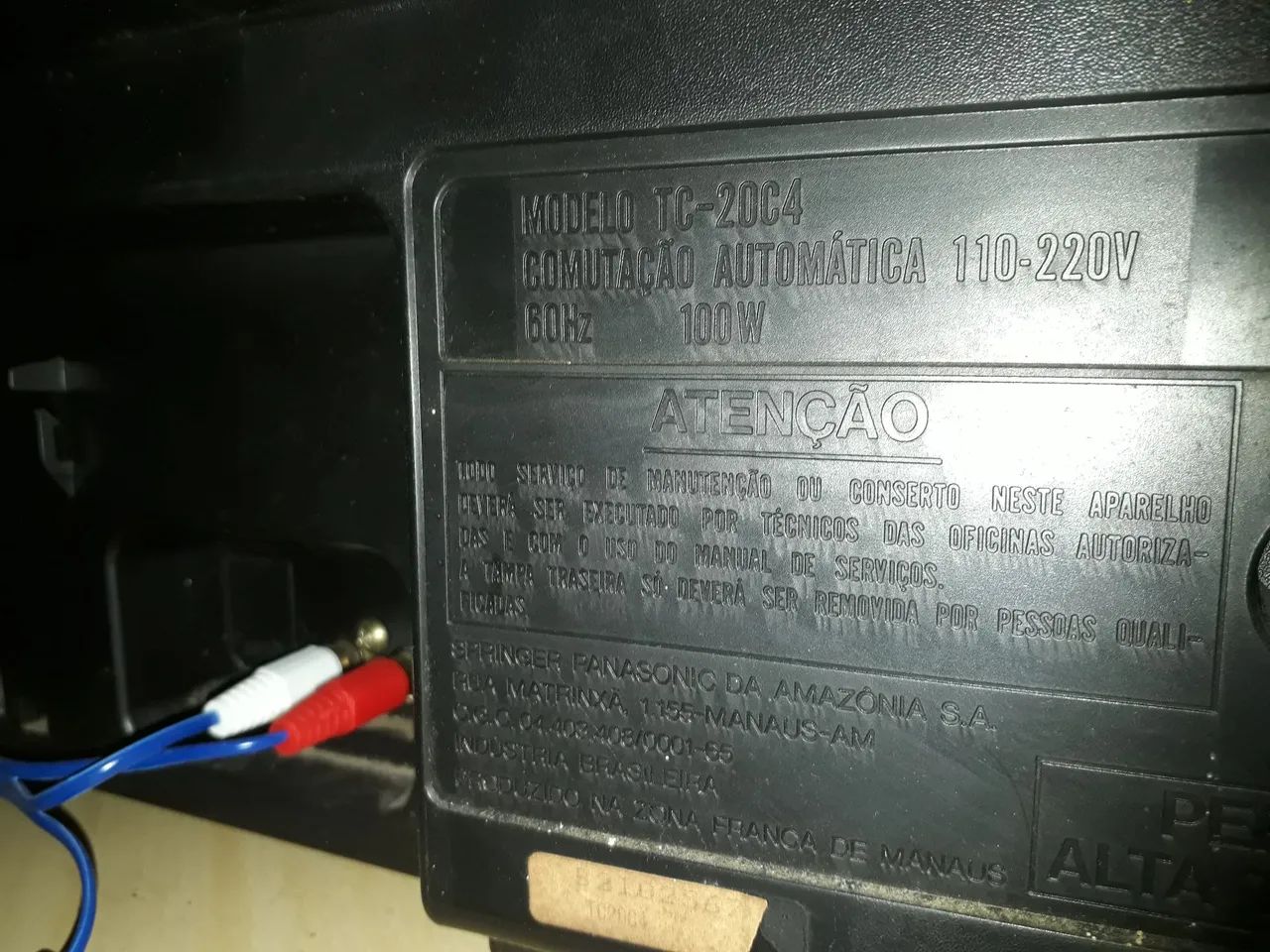 TV Panasonic Top Dome 20 polegadas c/ Controle Remoto - Foto 3