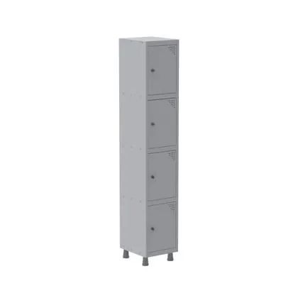 Roupeiro de 4 portas cinza 