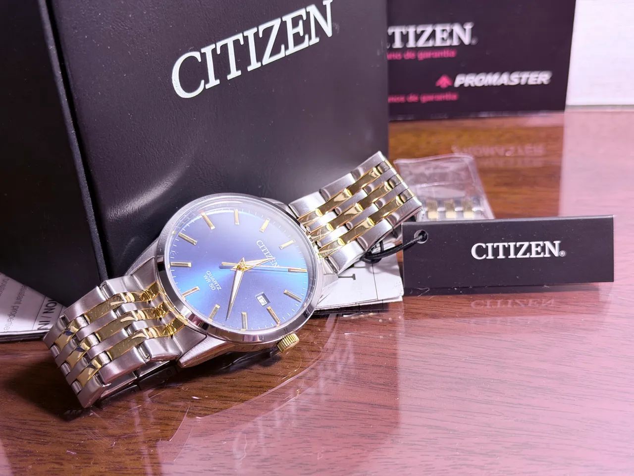 Relógio CITIZEN Quartz G111-S115205 - azul - completo .  - Foto 5