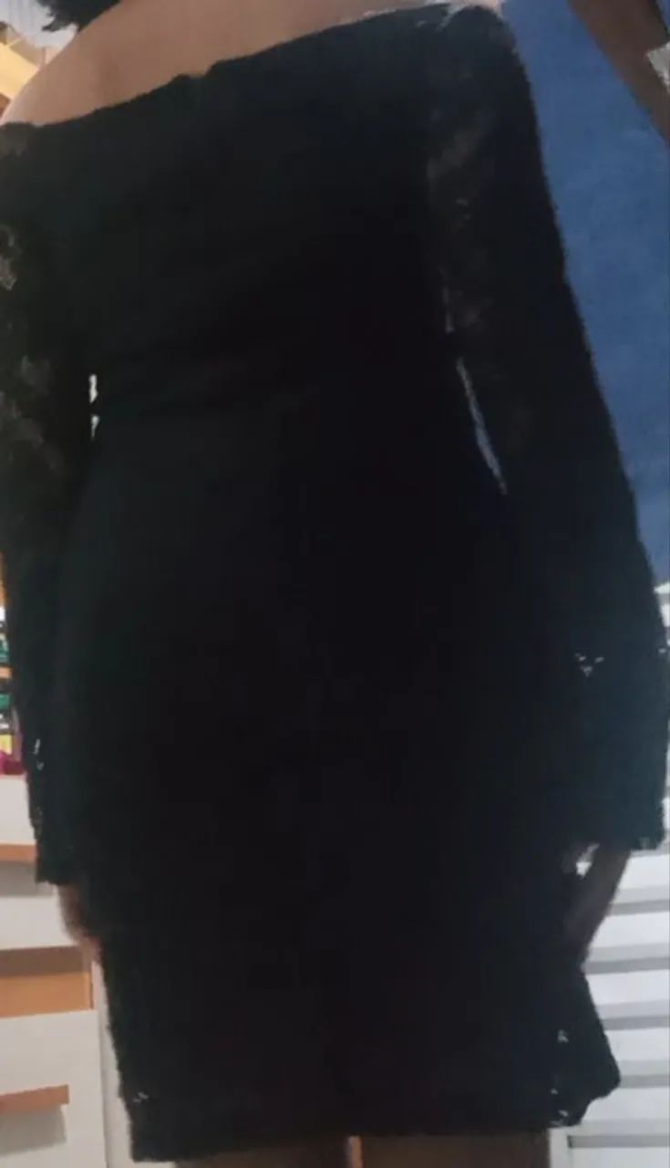 Vestido preto lindo, super elegante perfeito!<br>erfeito pra qualquer ocasi<br>Disponível ? - Foto 2