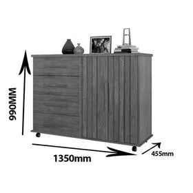 Cômoda 2 Portas e 4 Gavetas Ripado - Oferta!! - Foto 4