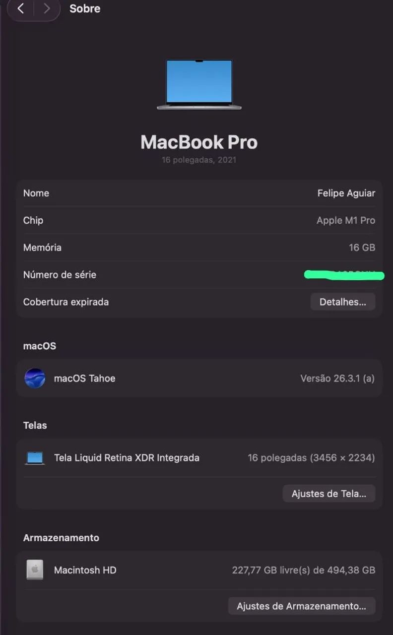 Mac Book M1 Pro 16 - 16 Ram/512 SSD  - Foto 3