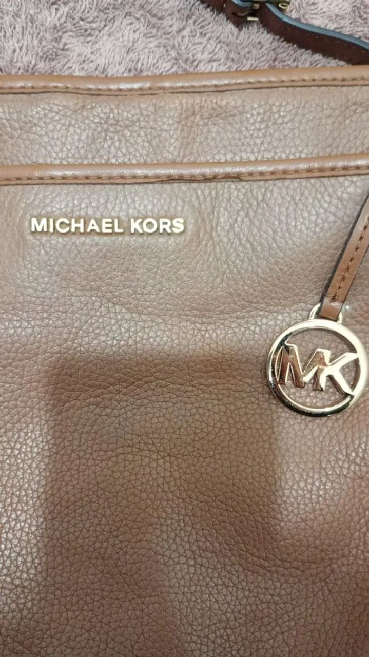 Bolsa de ombro Michael Kors caramelo
