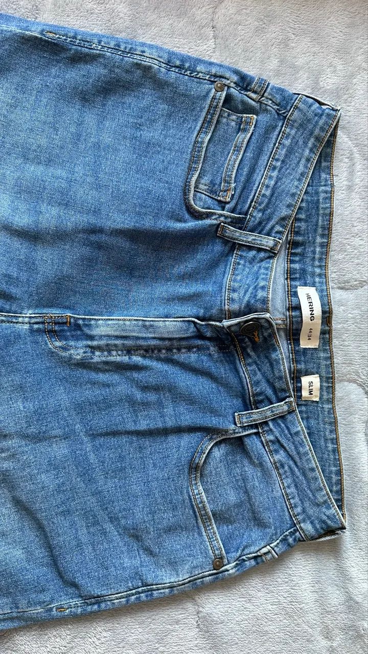 Calça Jeans Hering nº 44 Slim azul claro 