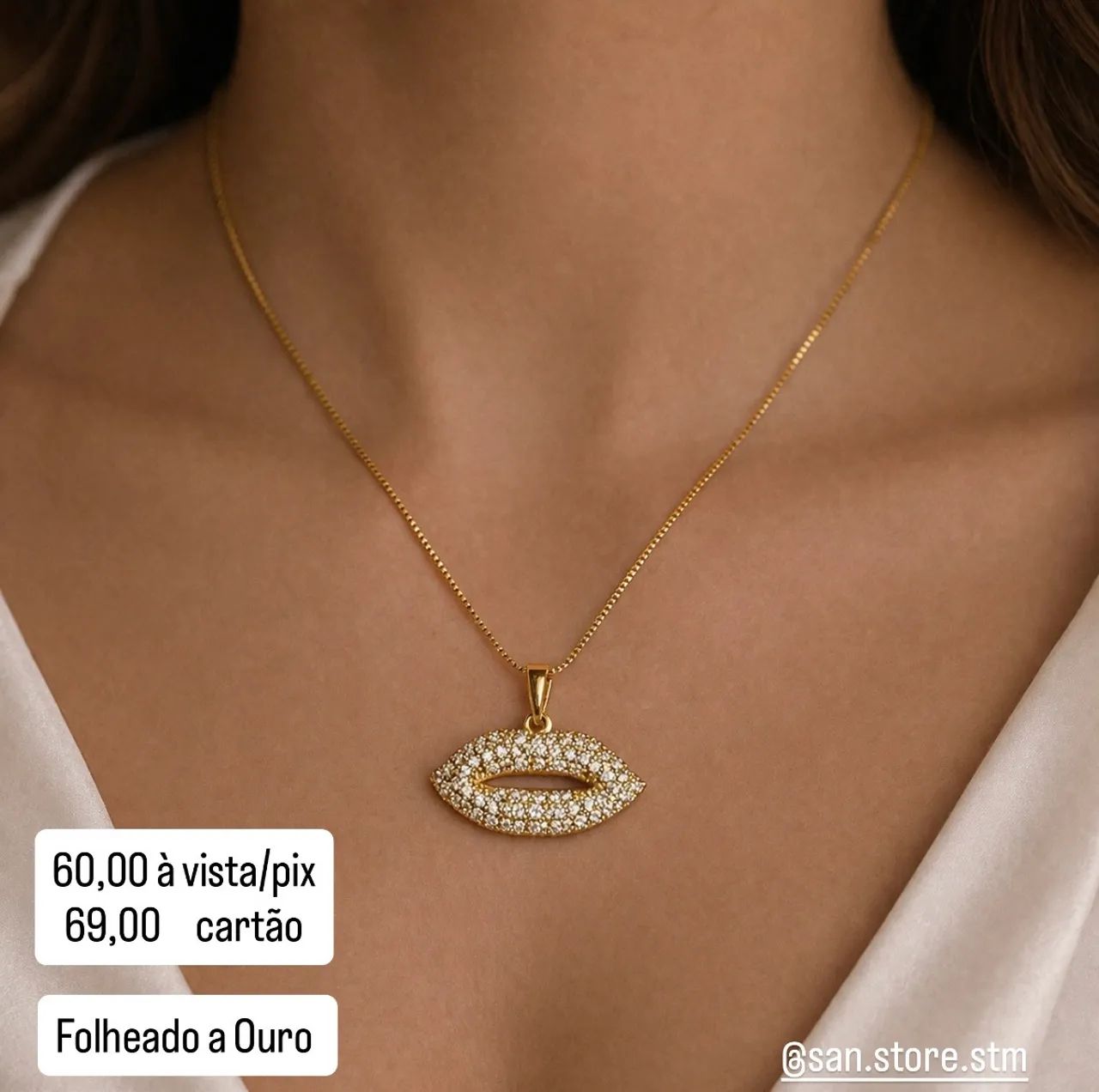 Colar Feminino - Folheado a Ouro