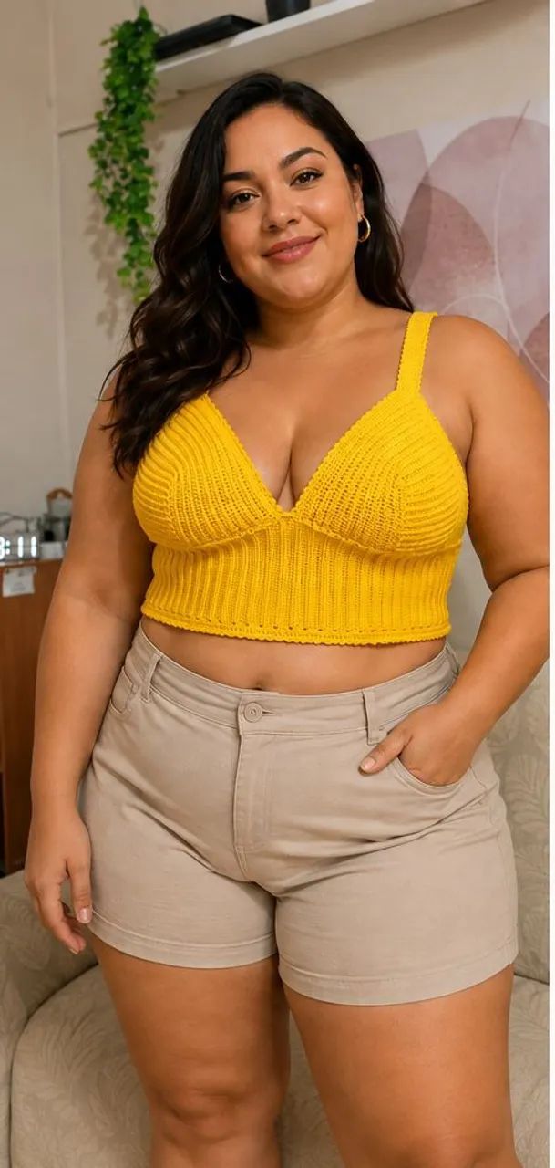 TOP DE CROCHE PLUS SIZE ARTESANAL FEITO A MÃO  - Foto 4
