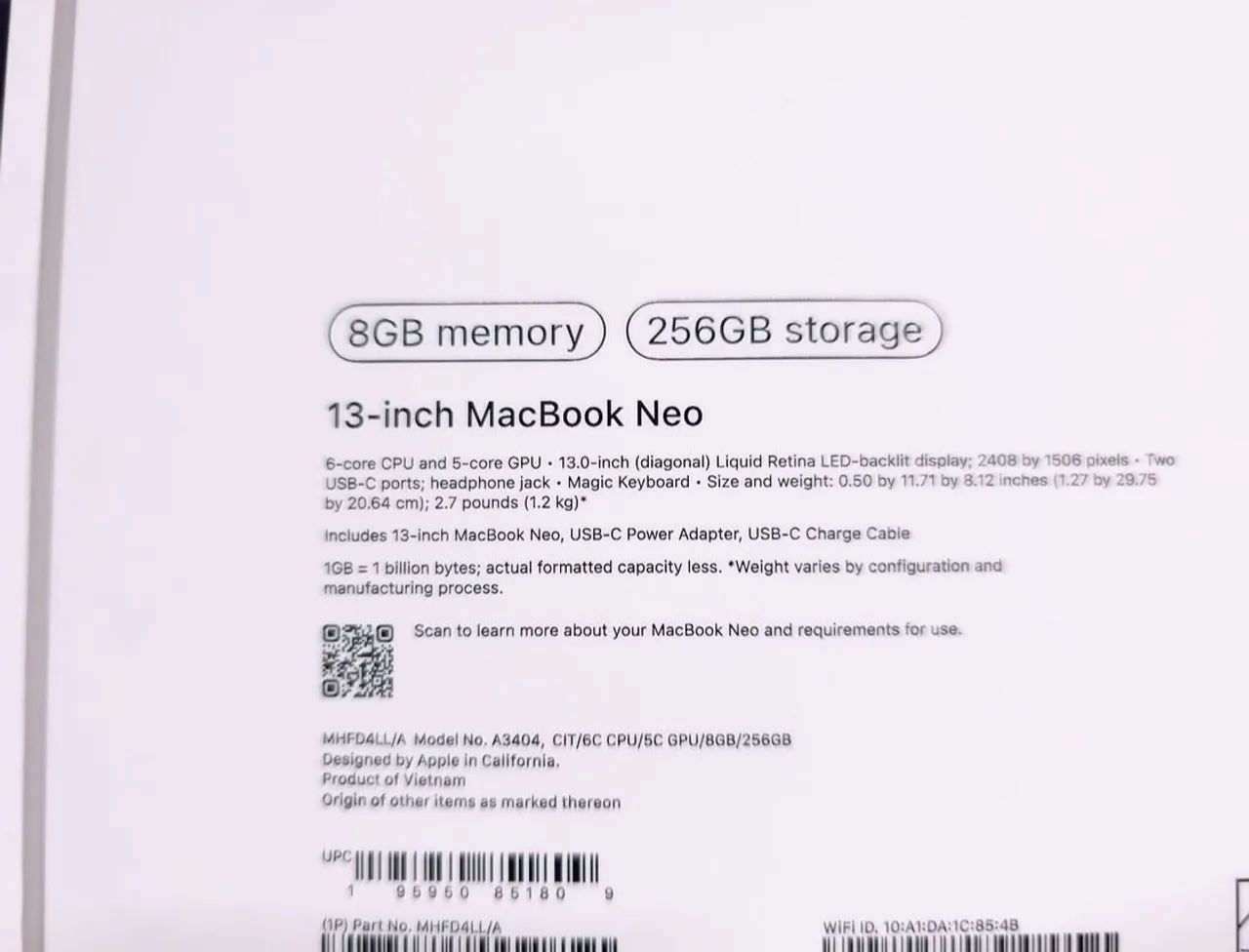 MacBook Neo 8GB/ 256SSD - Foto 2