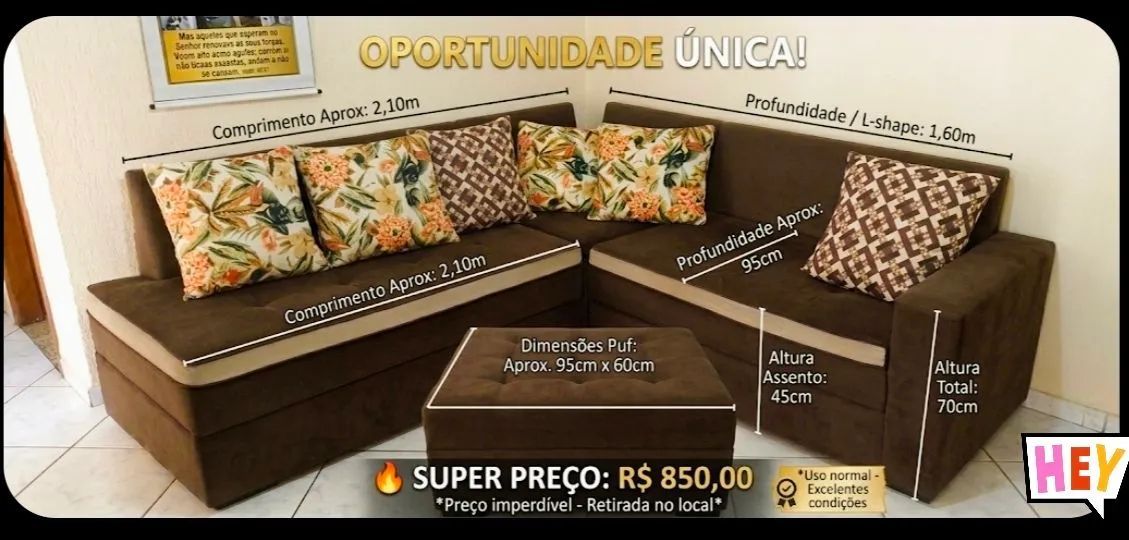 Sofá grande a venda