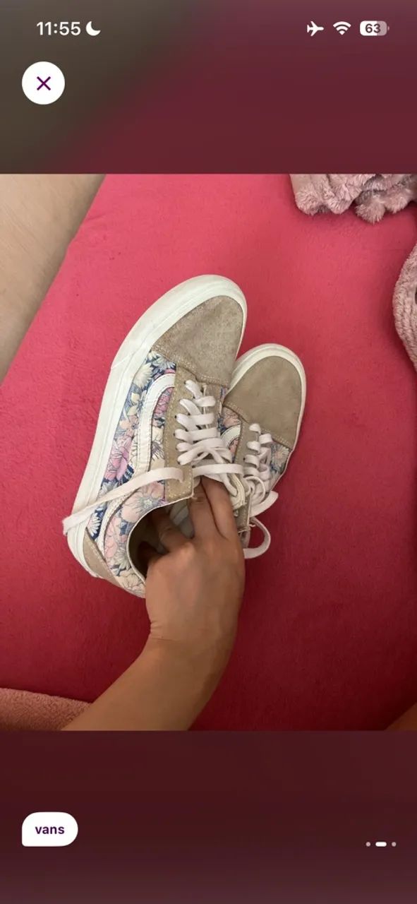 tênis vans florido