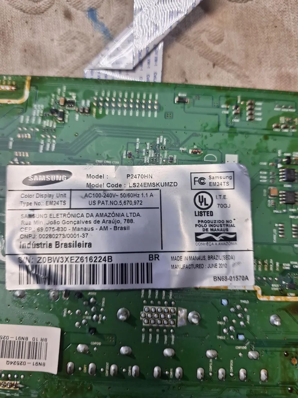 placa principal samsung ls24emskumzd - Foto 4