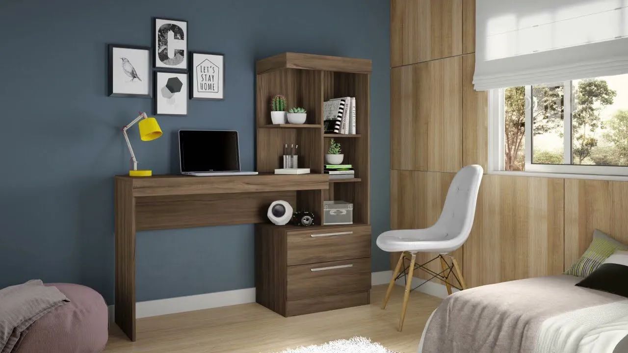 Mesa escrivaninha escritório nova na promoção entrego 