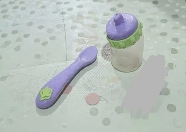 Colher e mamadeira baby alive 