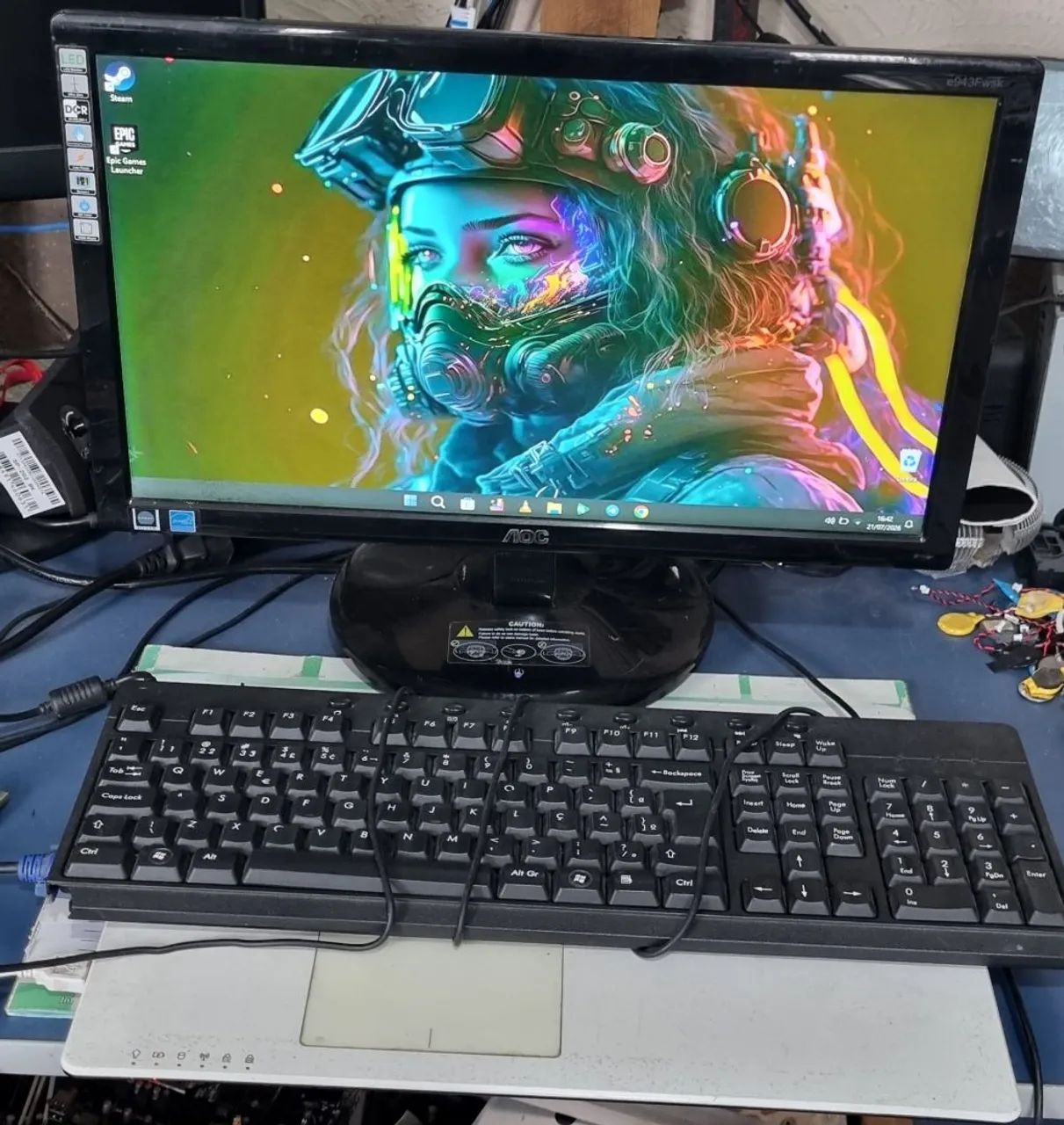 Pc note i3, com teclado, monitor. - Foto 3