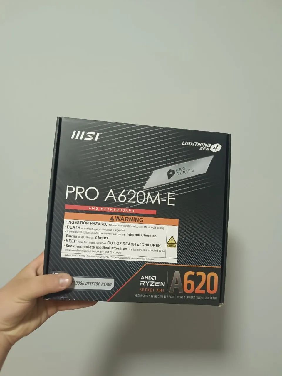 MSI PRO A620M-E AM5 DDR5 ? Pouco uso / Apenas testada - Foto 2