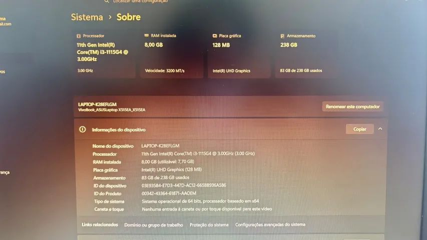 Notebook ASUS Vivobook X1500E/X515E COR PRATA - Foto 4