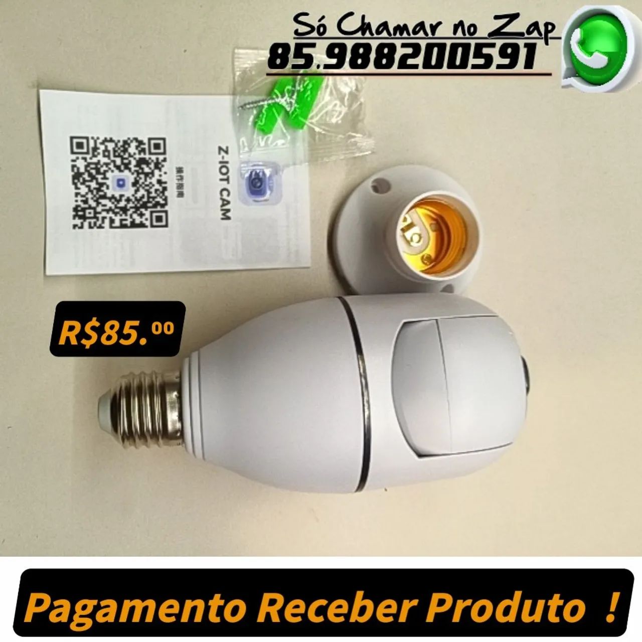 Câmera de segurança <br>Wifi 2.4GHz  visão noturna colorida - Foto 6