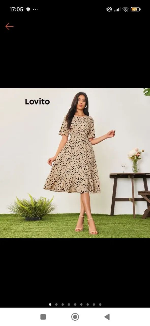 Vestido casual leopardo (cáqui) - Foto 5