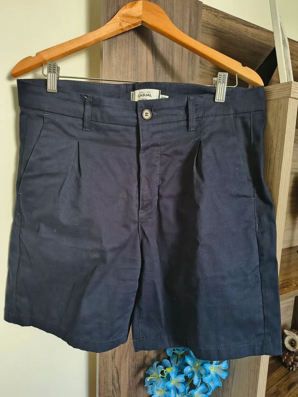 Bermuda Masculina Sarja Azul Marinho 
