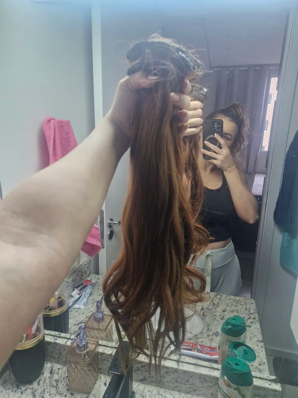 Cabelo humano tic tac ruivo - Foto 2