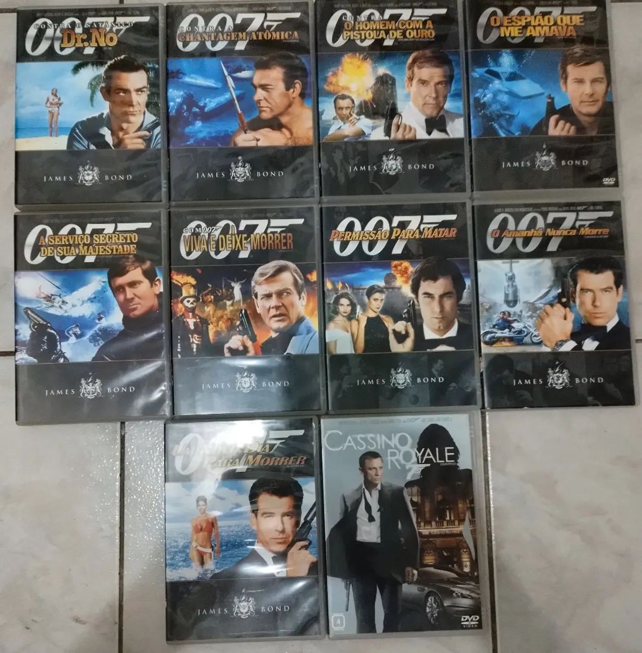 Dvds filmes 007, lote com 10.