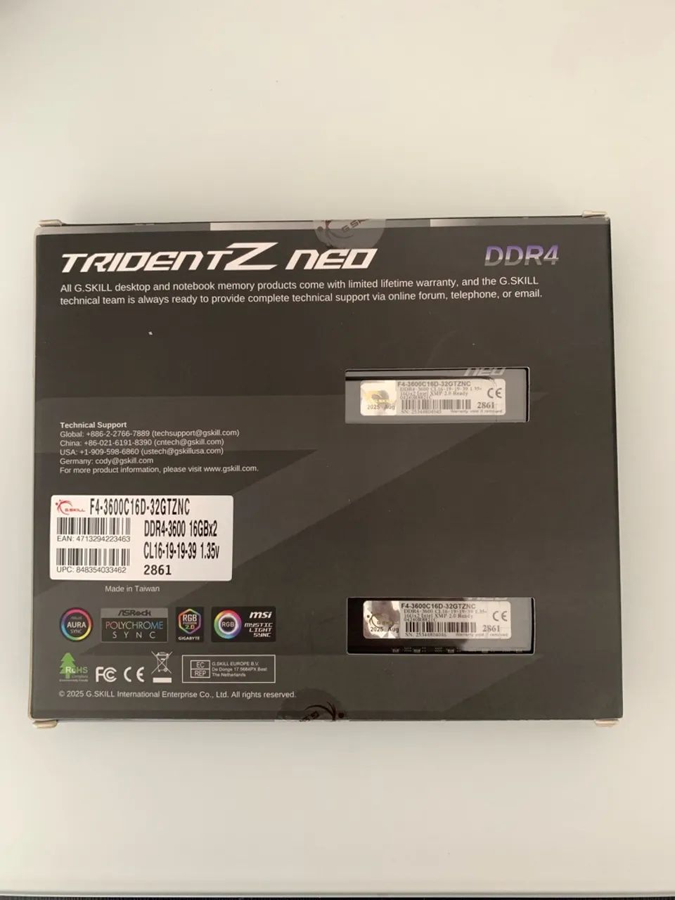 Memória RAM G.SKILL TridentZ Neo 3600mhz - Foto 2