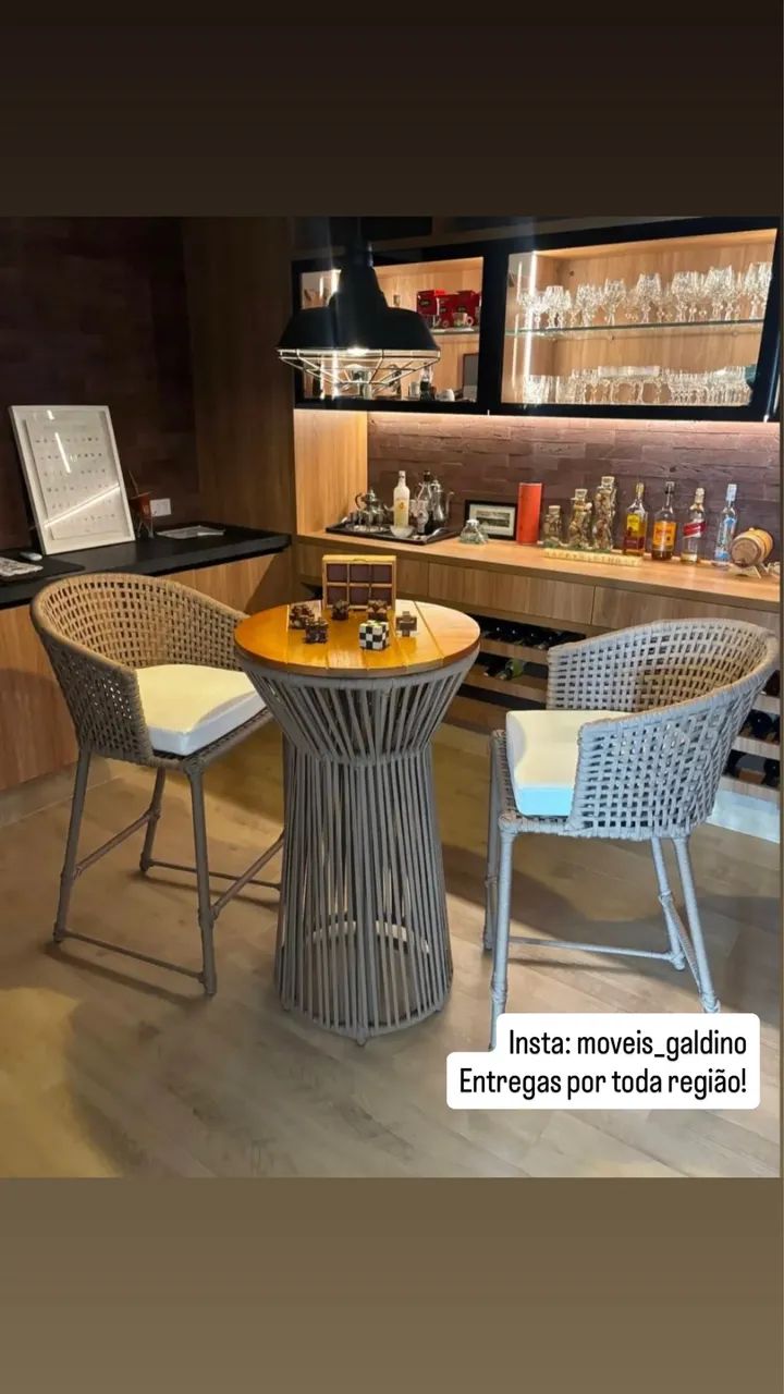 Conjunto bistrô banquetas altas  - Foto 4