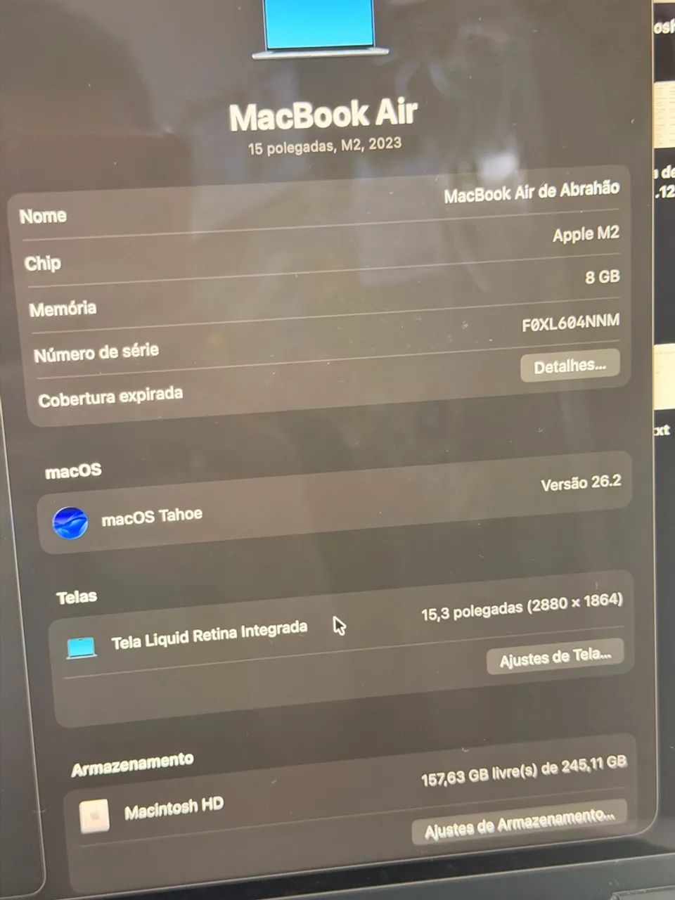 MacBook Air M2 256gb 15,3 polegadas - Foto 5
