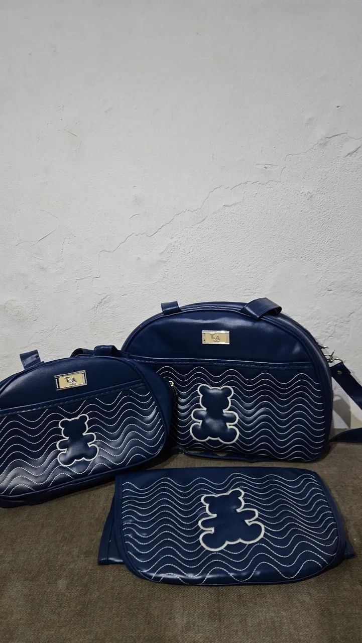 Kit Maternidade 3 Peças azul- Estilo e Praticidade