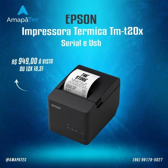 Impressora Térmica Epson Conexão Serial e Usb