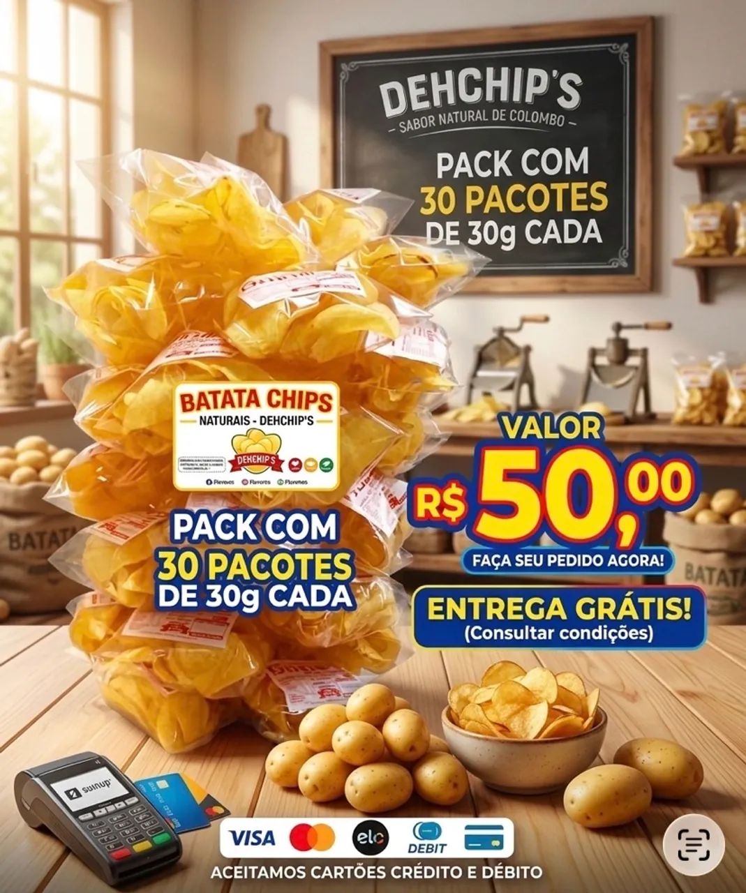 Batata chips natural  - Foto 2