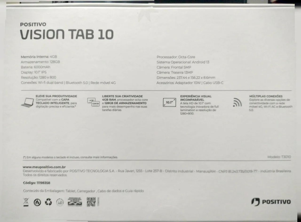 Tablet Positivo Vision Tab 10 - Foto 3