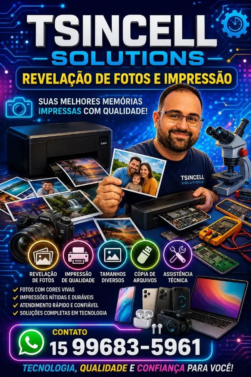Faço revelação de fotos 